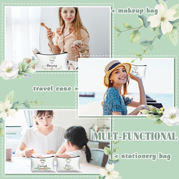 16 Pcs Christian Cosmetic Bags Bulk Christian Inspirational Gift for Women Relig - Picture 7 of 7